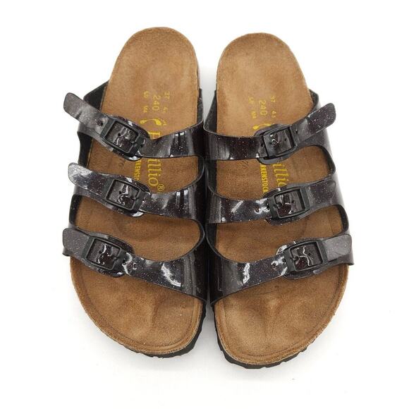 Birkenstock Papillio (Womens US 6) Florida Slide Sandals Metallic Purple 3 Strap - Picture 4 of 9